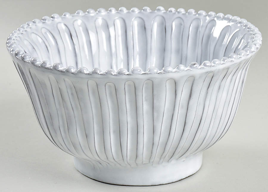 Incanto Stone White 7" Round Serving Bowl by Vietri (Italy)-1