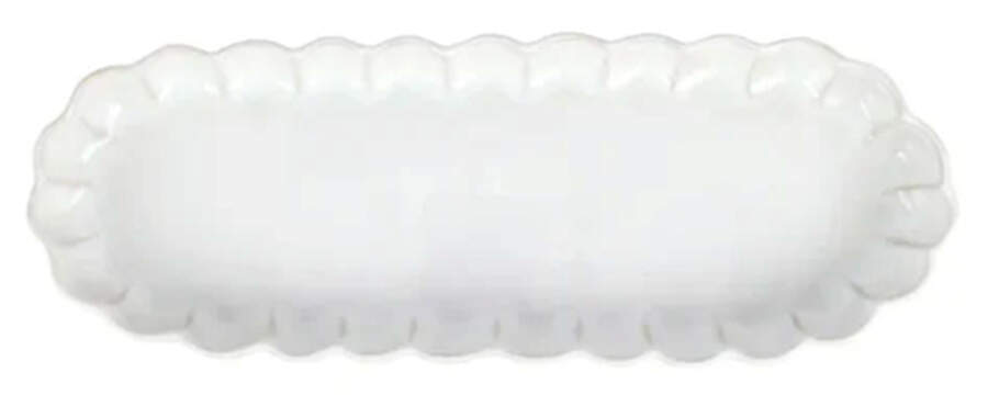 Incanto Stone White 14" Oval Tray by Vietri (Italy)-1