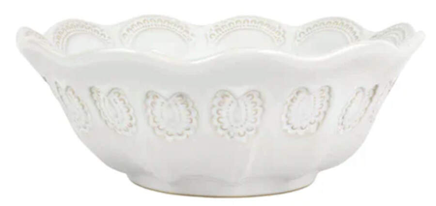 Incanto Stone White 10" Round Serving Bowl by Vietri (Italy)-1