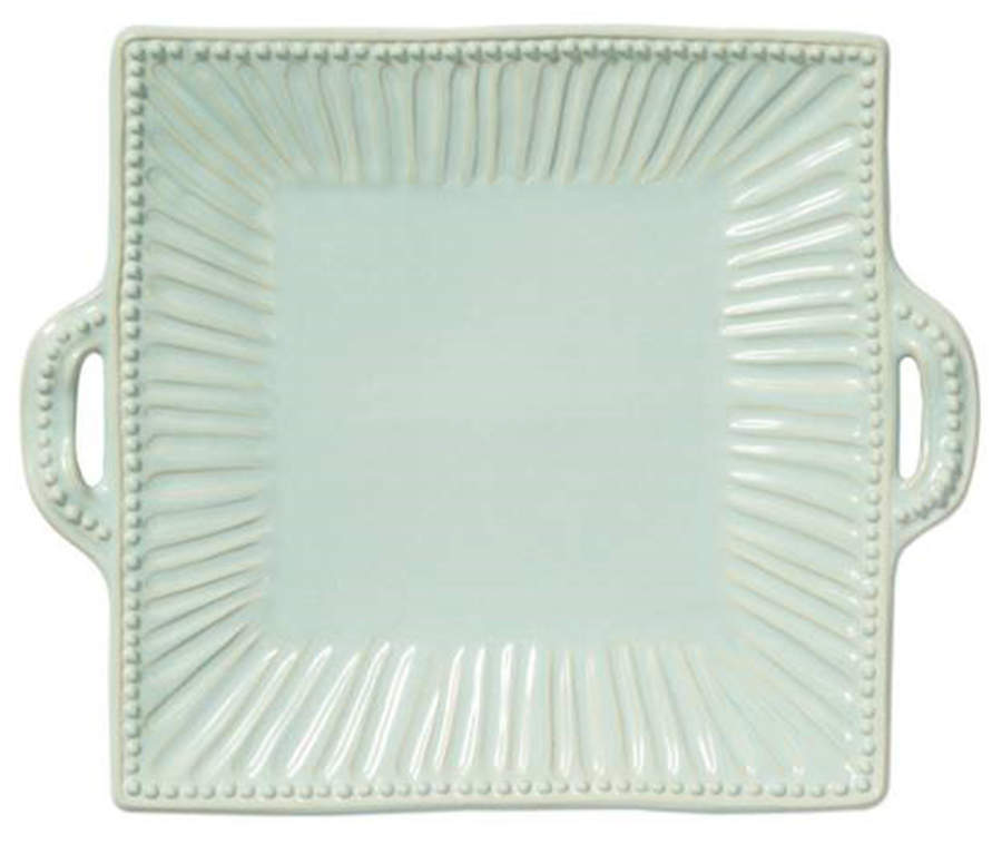 Incanto Stone Aqua 16" Square Serving Platter by Vietri (Italy)-1
