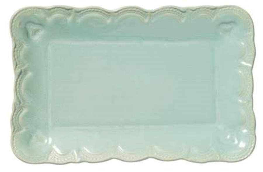 Incanto Stone Aqua 15" Rectangular Serving Platter by Vietri (Italy)-1