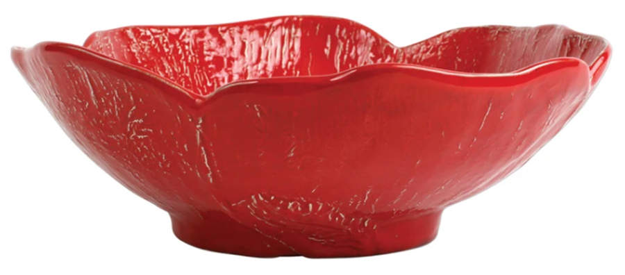 Lastra Poppy 12" Figural Serving Bowl by Vietri (Italy)-1