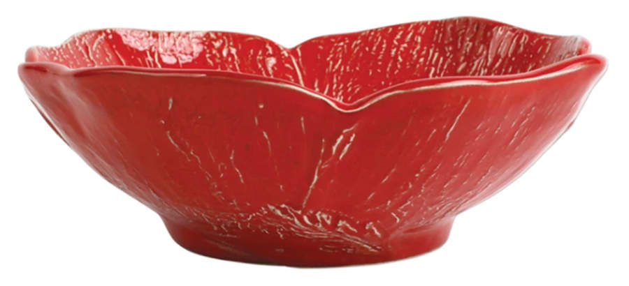 Lastra Poppy 9" Figural Serving Bowl by Vietri (Italy)-1