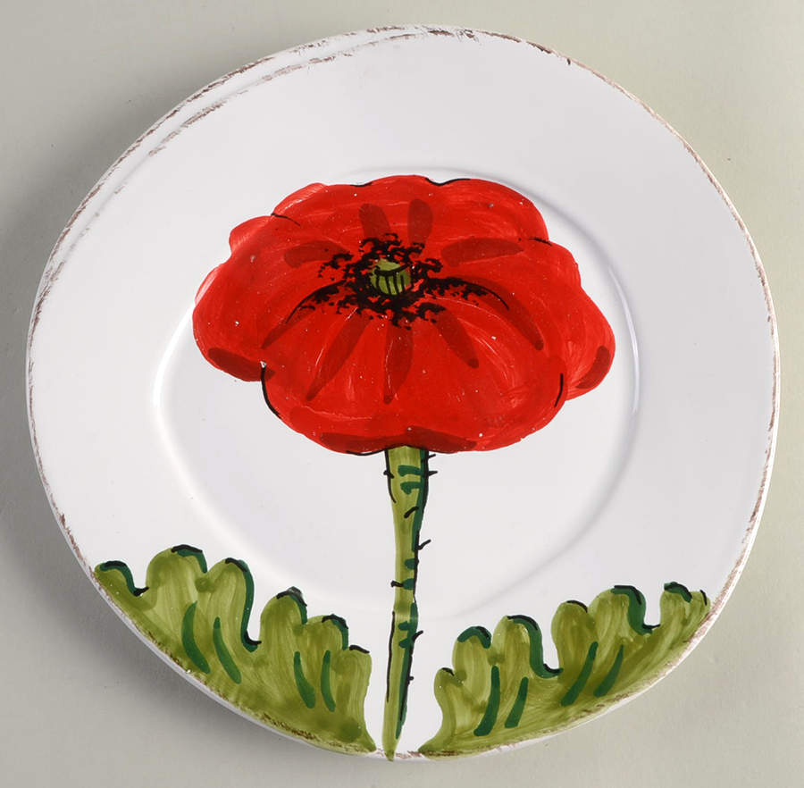 Lastra Poppy Salad Plate by Vietri (Italy)-1