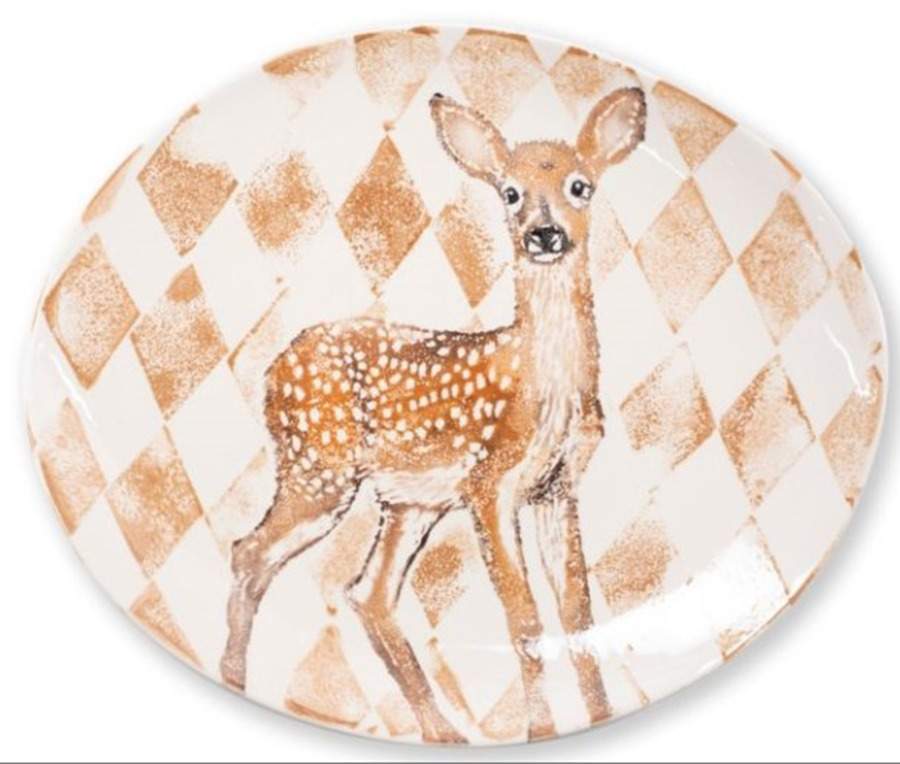 Into the Woods 16" Oval Serving Platter by Vietri (Italy)-1