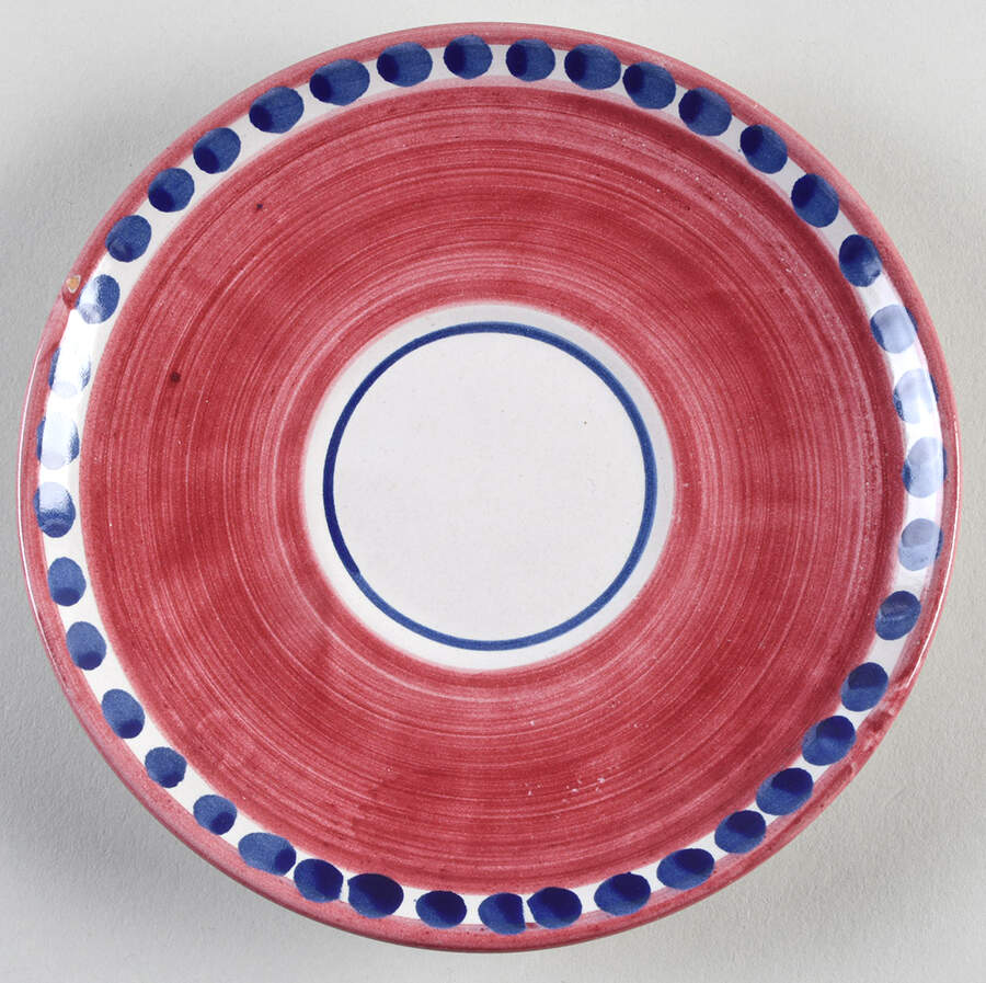Pesce Red Saucer by Vietri (Italy)-1