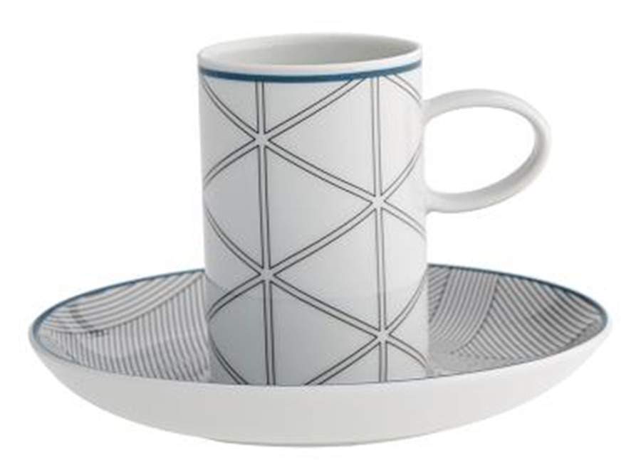Orquestra Flat Demitasse Cup & Saucer Set by Vista Alegre-1