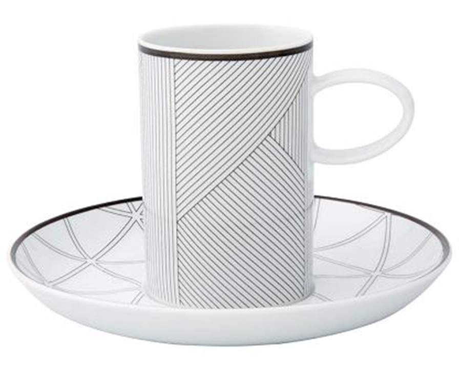Orquestra Flat Demitasse Cup & Saucer Set by Vista Alegre-1