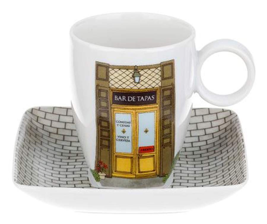Alma de Madrid Flat Demitasse Cup & Saucer Set by Vista Alegre-1
