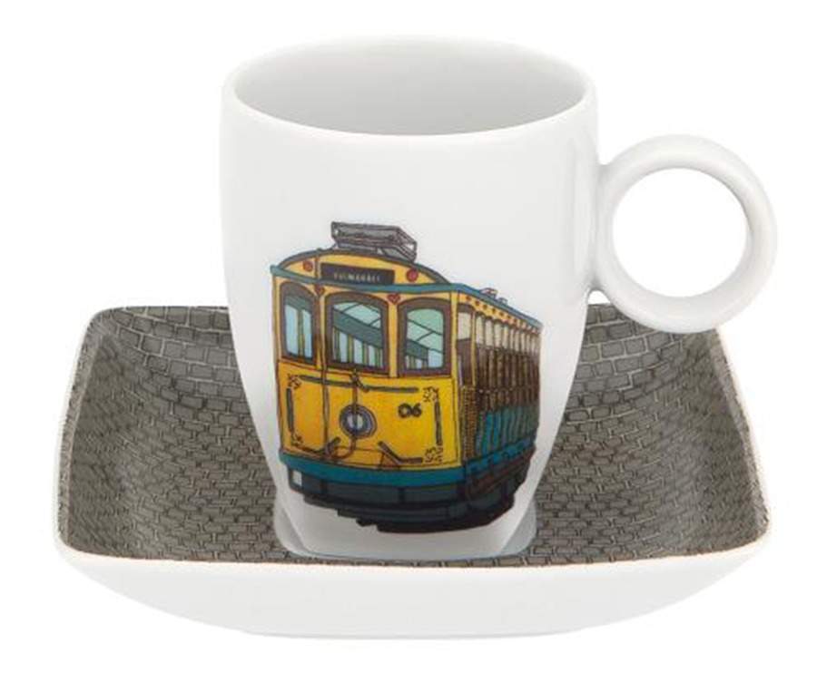 Alma Rio Janeiro Flat Demitasse Cup & Saucer Set by Vista Alegre-1