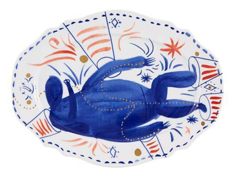 Folkifunki 13" Oval Serving Platter by Vista Alegre-1