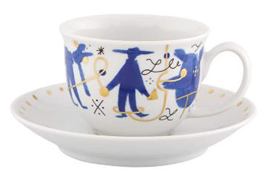Folkifunki Flat Demitasse Cup & Saucer Set by Vista Alegre-1