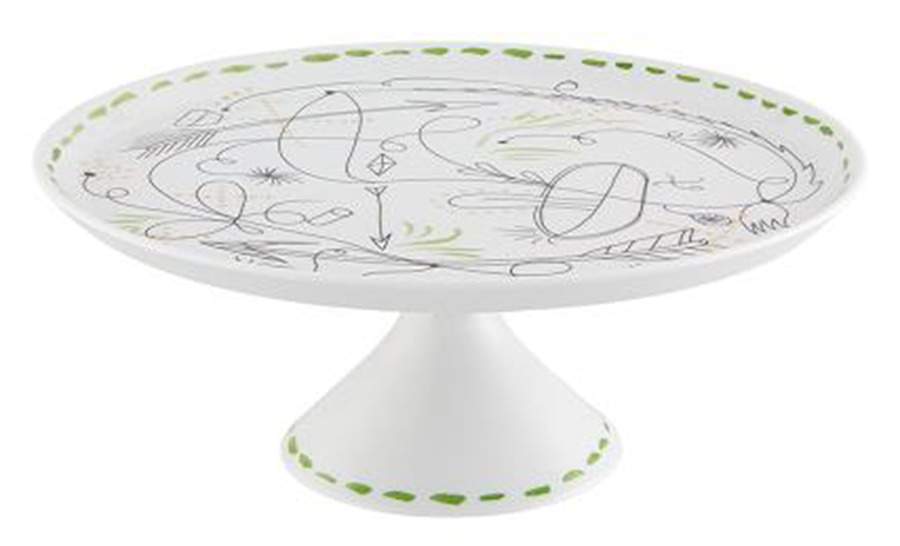 Folkifunki 11" Diameter Pedestal Cake Stand by Vista Alegre-1