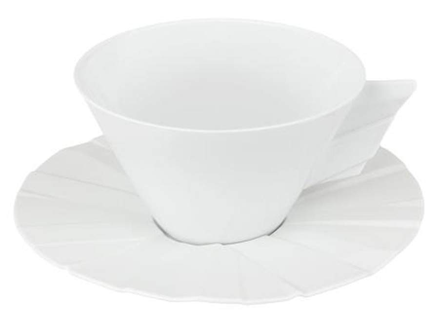Matrix Flat Cup & Saucer Set by Vista Alegre-1