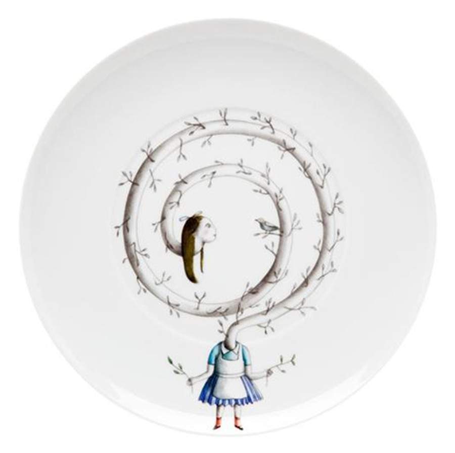 Tea with Alice Salad/Dessert Plate by Vista Alegre-1