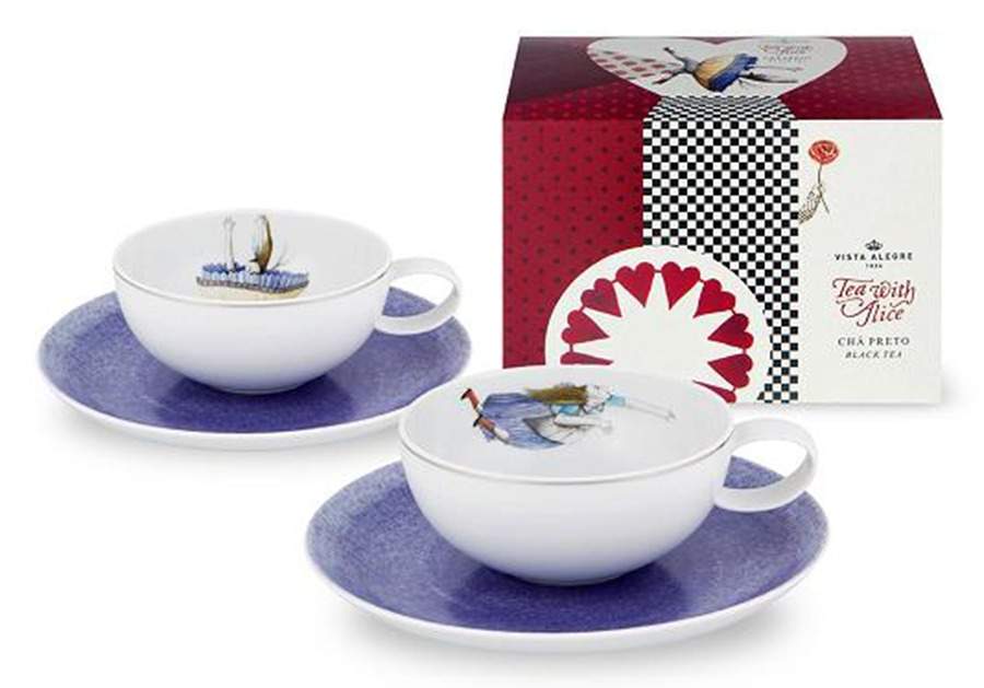Tea with Alice Flat Cup & Saucer Set by Vista Alegre-1