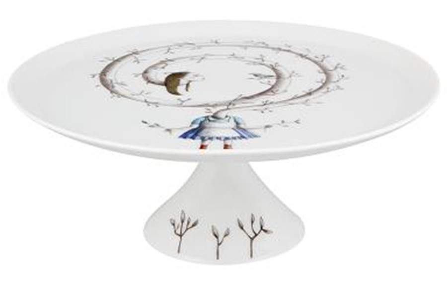 Tea with Alice Footed Small Cake Plate by Vista Alegre-1