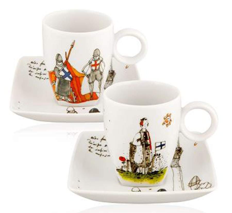 Vimaranes Flat Demitasse Cup & Saucer Set by Vista Alegre-1