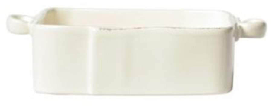 Lastra Linen (Light Cream-Off White Glaze) 11" Square Baker by Vietri (Italy)-1