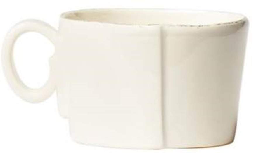 Lastra Linen (Light Cream-Off White Glaze) Jumbo Cup by Vietri (Italy)-1