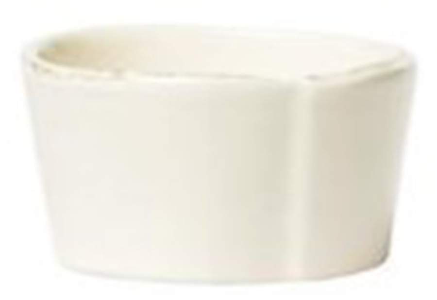 Lastra Linen (Light Cream-Off White Glaze) Condiment Bowl by Vietri (Italy)-1