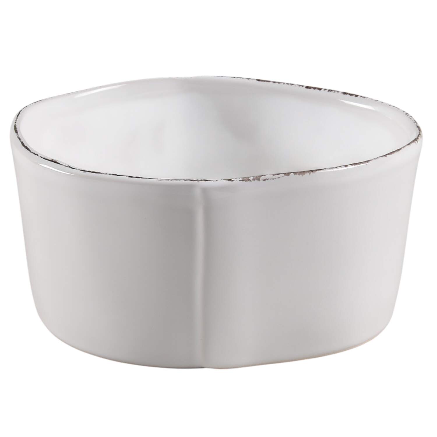 Lastra Linen (Light Cream-Off White Glaze) Coupe Cereal Bowl by Vietri (Italy)-1