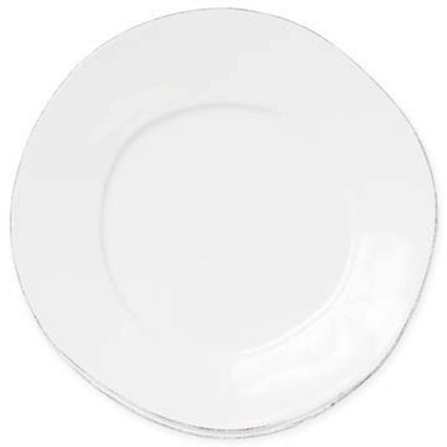 Lastra Linen (Light Cream-Off White Glaze) Dinner Plate by Vietri (Italy)-1
