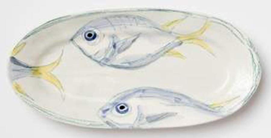 Pescatore 16" Oval Serving Platter by Vietri (Italy)-1