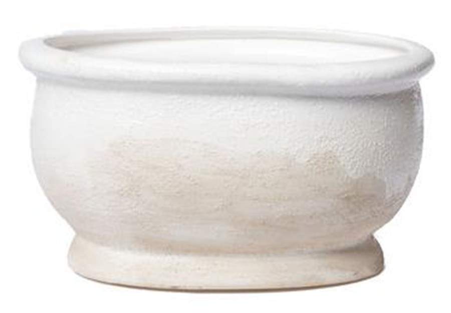 Tuscan Texture Oval Cachepot by Vietri (Italy)-1