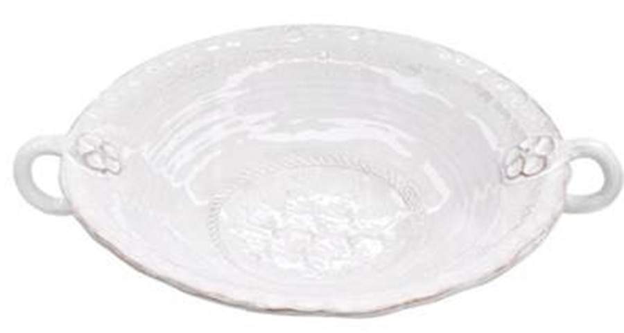 Bellezza Stone 15" Round Handled Bowl by Vietri (Italy)-1