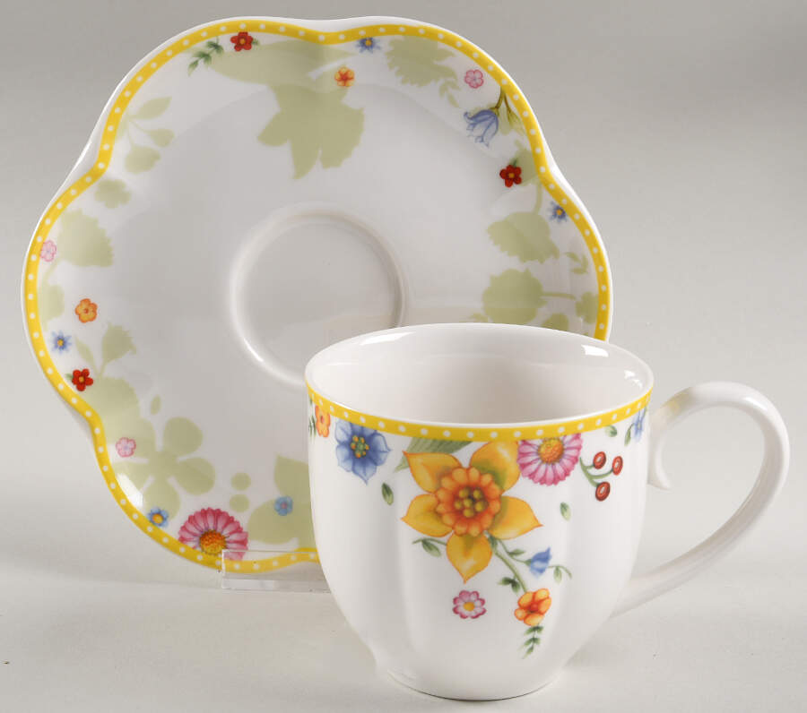 Spring Awakening Flat Cup & Saucer Set by Villeroy & Boch-1