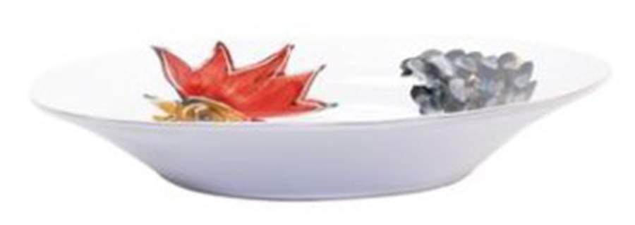 Fortunata Rooster 13" Shallow Round Bowl by Vietri (Italy)-1