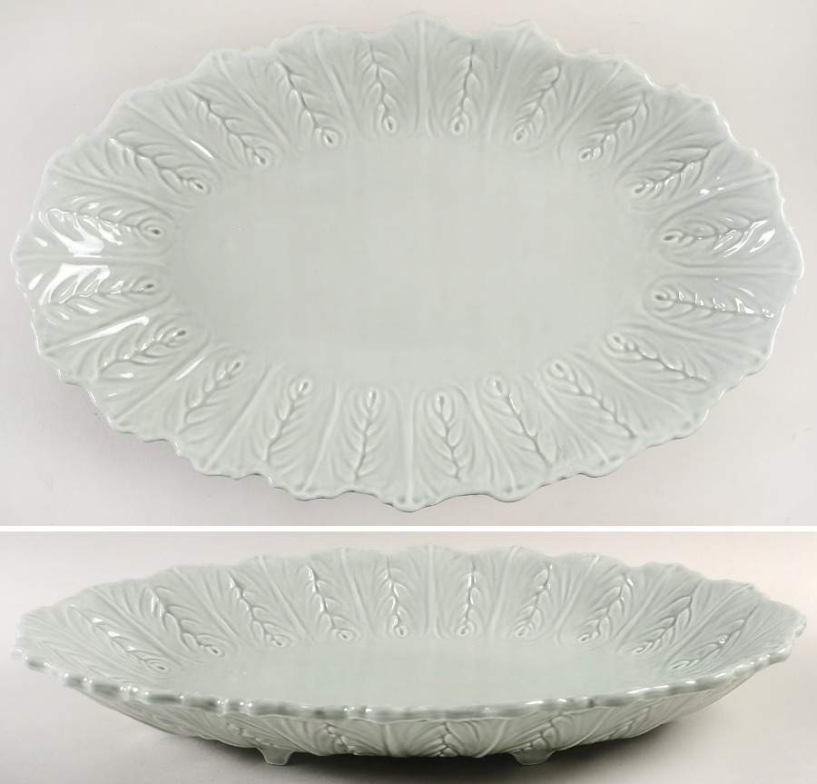 VIE154 Green 19" Oval Serving Bowl by Vietri (Italy)-1