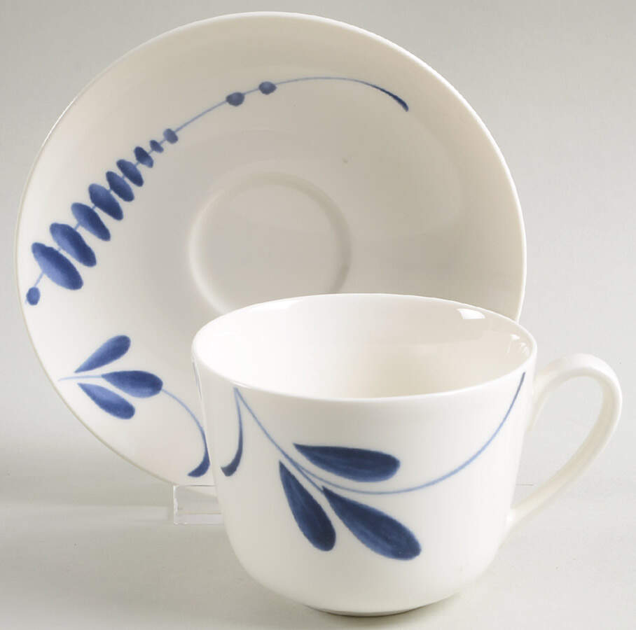 Old Luxembourg Brindille Flat Cup & Saucer Set by Villeroy & Boch-1