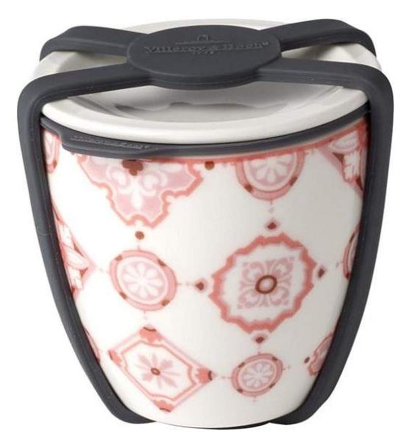 Rose Caro Small Travel Bowl & Lid with Silicone Strap by Villeroy & Boch-1
