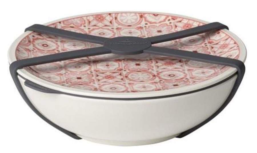 Rose Caro Large Travel Bowl & Lid with Silicone Strap by Villeroy & Boch-1