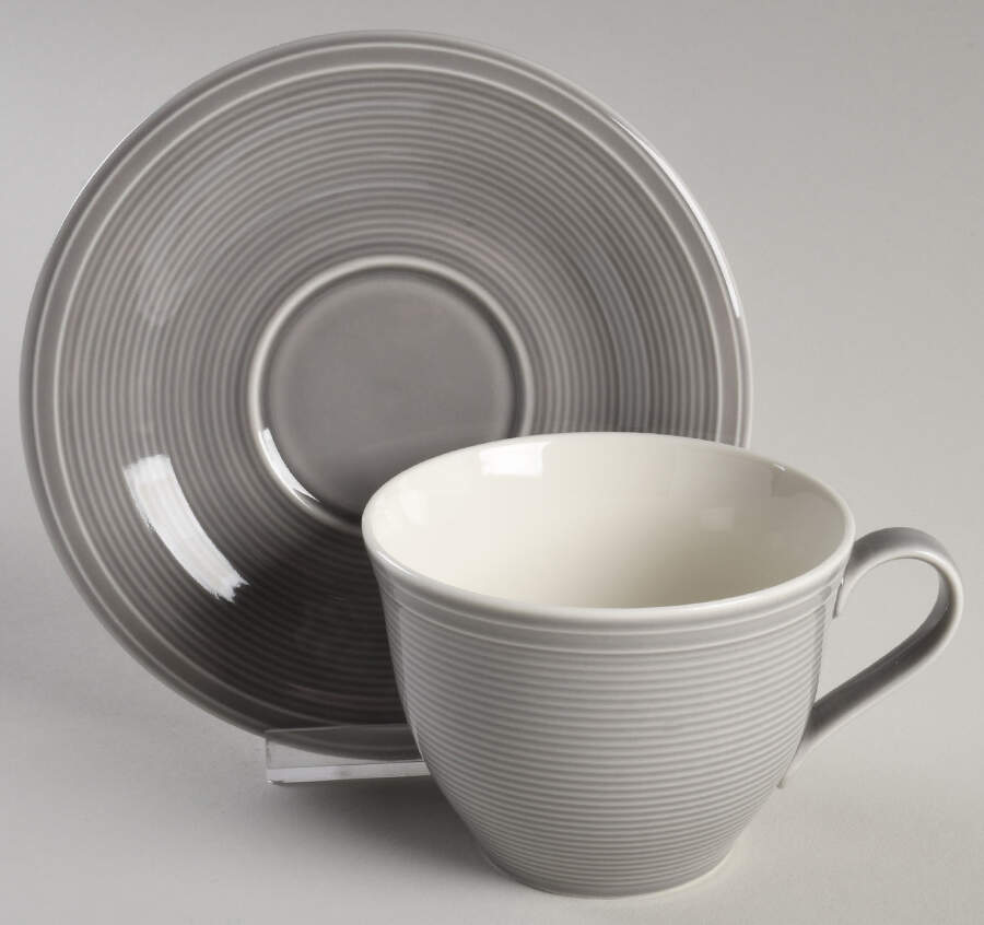 Color Loop Flat Cup & Saucer Set by Villeroy & Boch-1