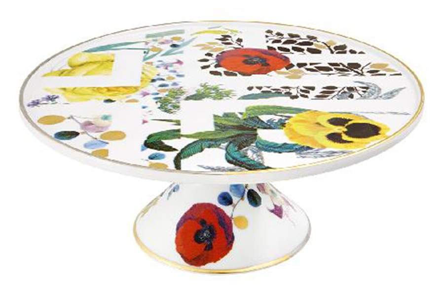 Primavera 10" Diameter Pedestal Cake Stand by Vista Alegre-1