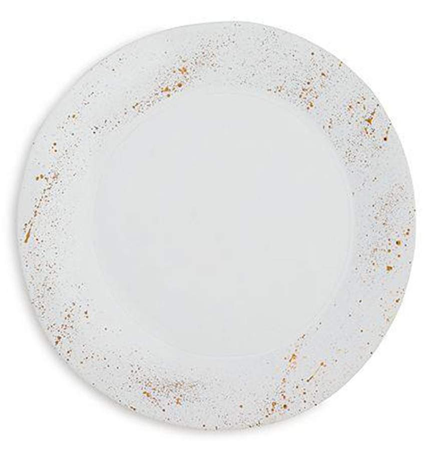 Gold Splatter Dinner Plate by Vietri (Italy)-1