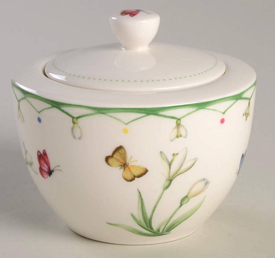 Colorful Spring Sugar Bowl & Lid by Villeroy & Boch-1