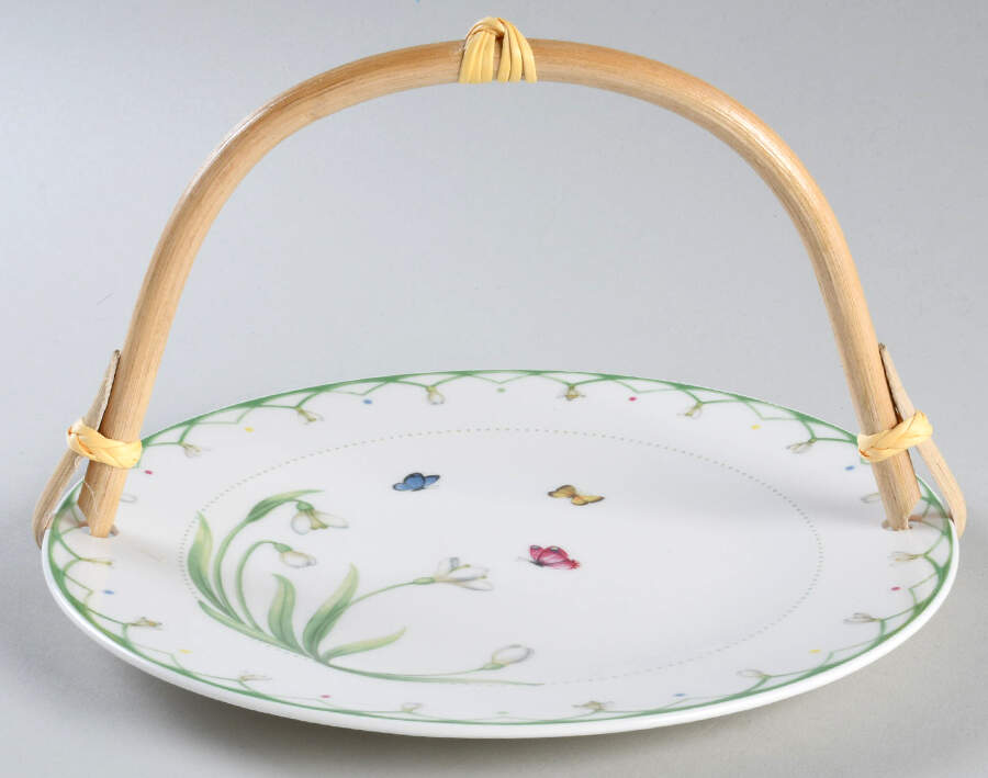 Colorful Spring 5 3/8"-5 5/8" Bamboo Handled Serving Plate  HC by Villeroy & Boch-1