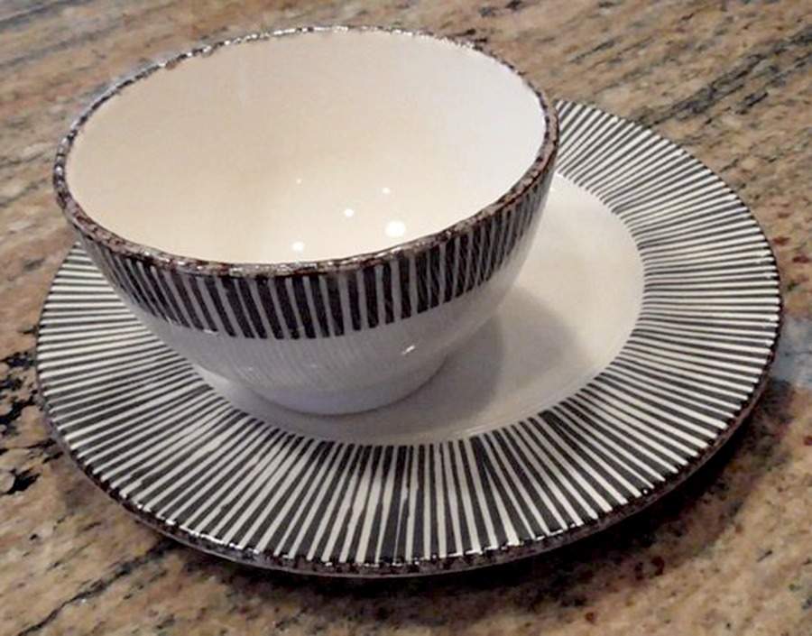 V4C2 BLACK Salad Plate by Value Ceramic-1