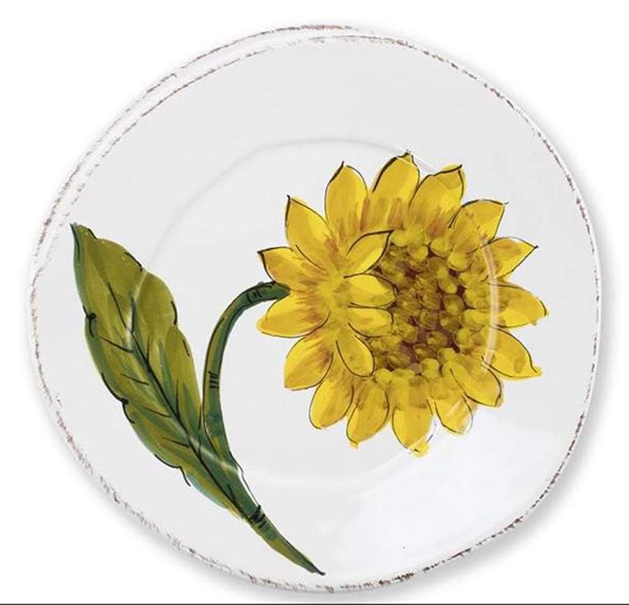 Lastra-Sunflower Salad Plate by Vietri (Italy)-1