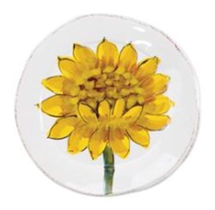 Lastra-Sunflower Canape Plate by Vietri (Italy)-1