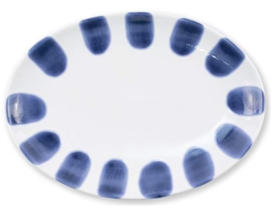 Santorini Mosaic 14" Oval Serving Platter by Vietri (Italy)-1