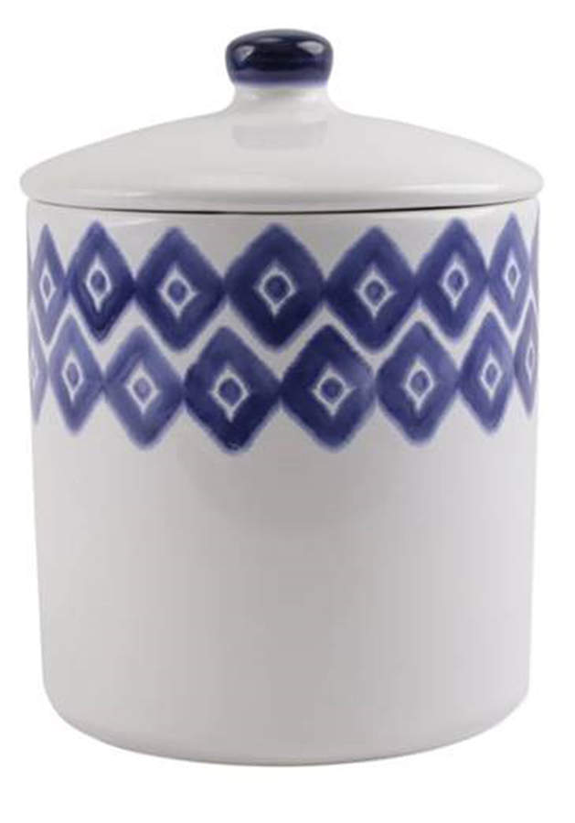 Santorini Mosaic Large Canister & Lid by Vietri (Italy)-1
