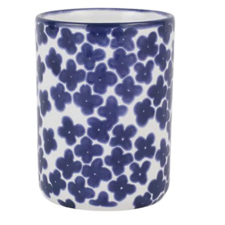 Santorini Mosaic China Bathroom Tumbler by Vietri (Italy)-1