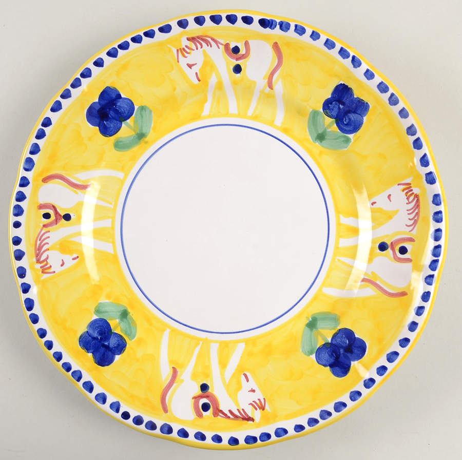 Campagna Cavallo Horse Dinner Plate by Vietri (Italy)-1