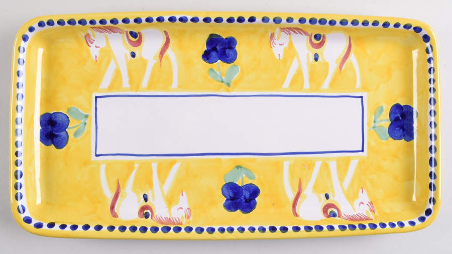 Campagna Cavallo Horse 15" Rectangular Serving Platter by Vietri (Italy)-1