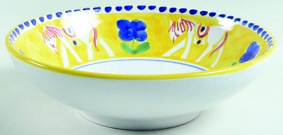 Campagna Cavallo Horse 8" Individual Pasta Bowl by Vietri (Italy)-1